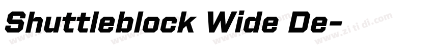 Shuttleblock Wide De字体转换